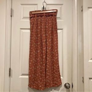 American Eagle Outfitters Floral Tie-Waist Pants